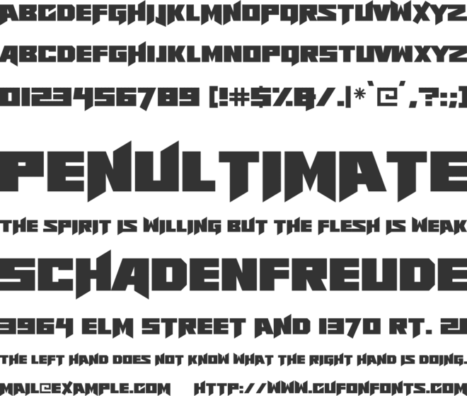 Abyssal Horrors font preview