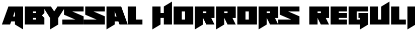 Abyssal Horrors Regular font