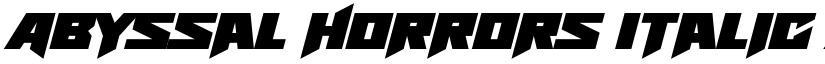 Abyssal Horrors Italic font