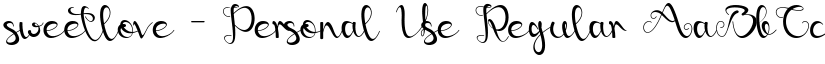 sweetlove - Personal Use font download
