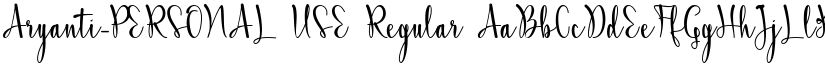 Aryanti-PERSONAL USE Regular font