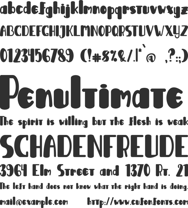 Arrany-PERSONAL USE font preview
