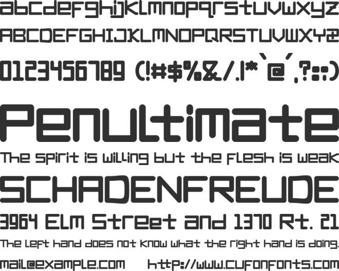 Thectro-PERSONAL USE ONLY font preview