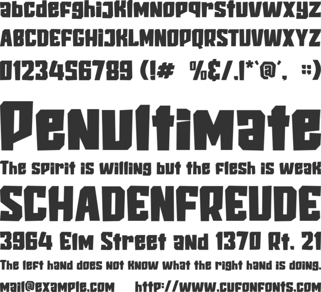 Strong Runner font preview