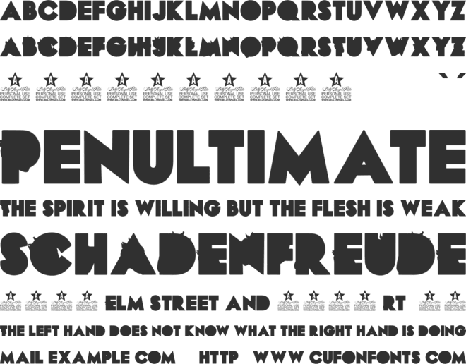 NICESOUR PERSONAL USE font preview