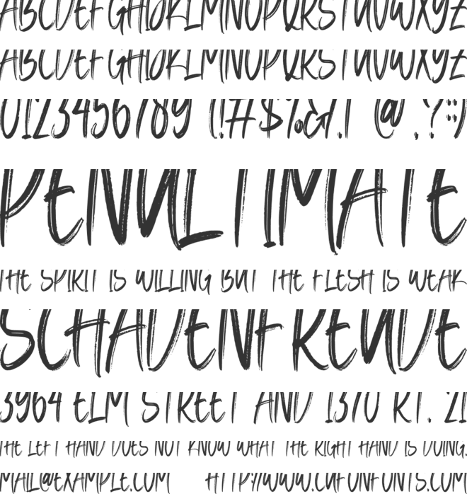 Jacky Brushes font preview