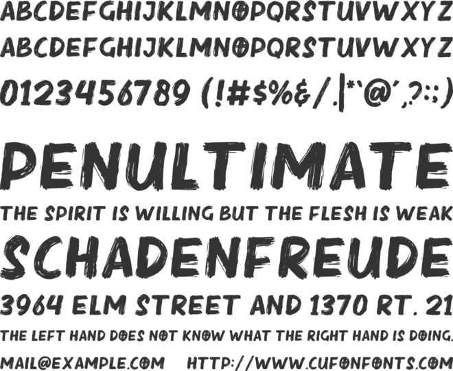 Steak Rough font preview