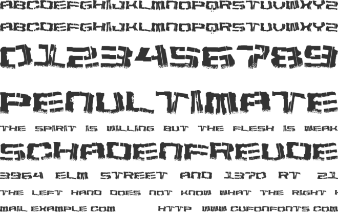 Broken Planet font preview