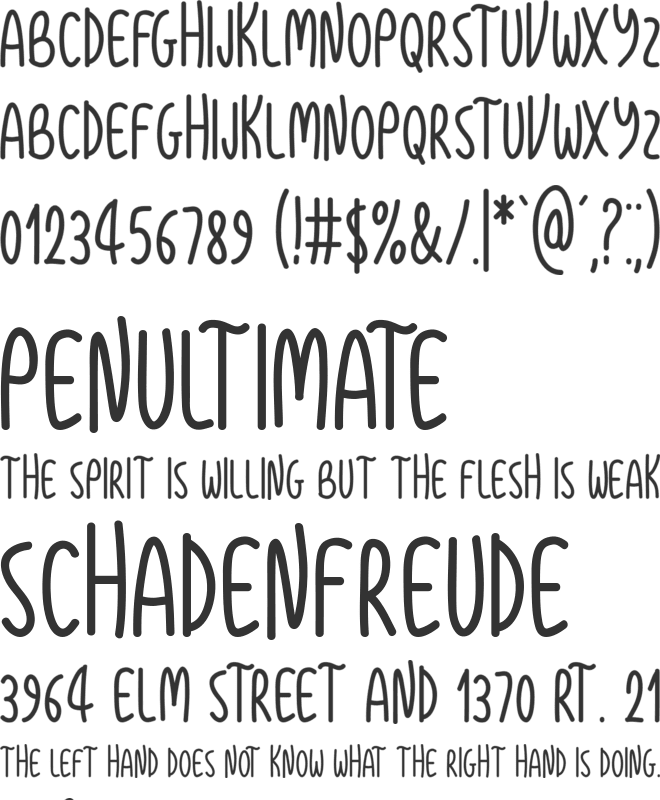 Thanksgiving font preview