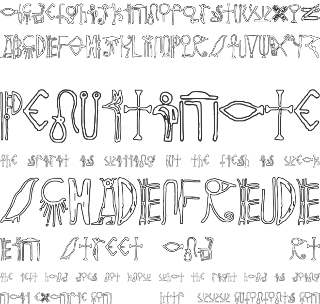 Egyptian All Caps font preview