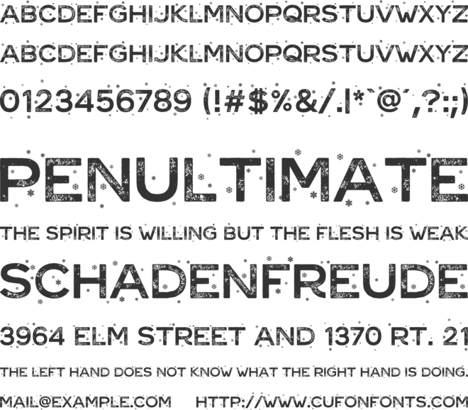 Rudolph font preview