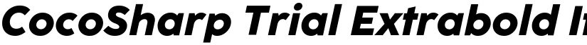 CocoSharp Trial Extrabold Italic font