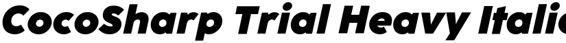 CocoSharp Trial Heavy Italic font