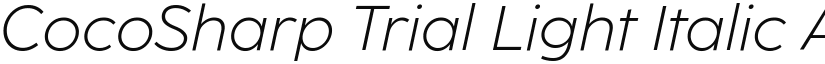 CocoSharp Trial Light Italic font