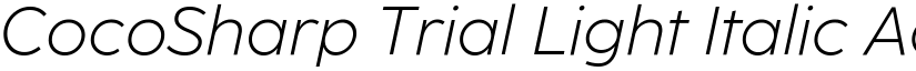 CocoSharp Trial Light Italic font