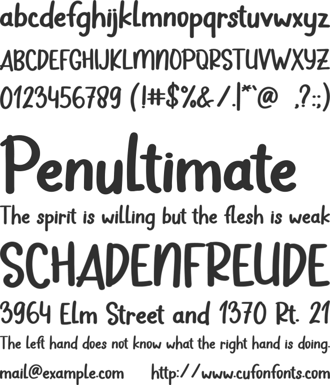 Storytime font preview