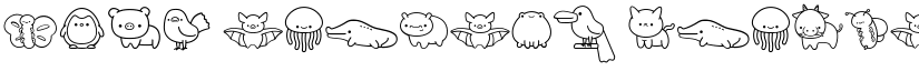 Cute Animals Dingbat Regular font