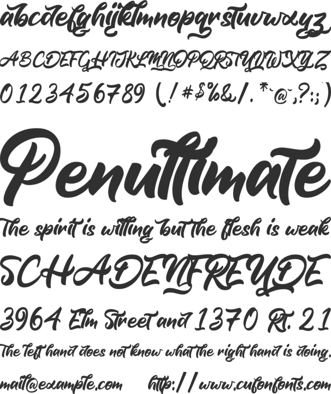 The Jungler font preview