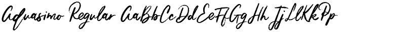 Aquasimo Regular font