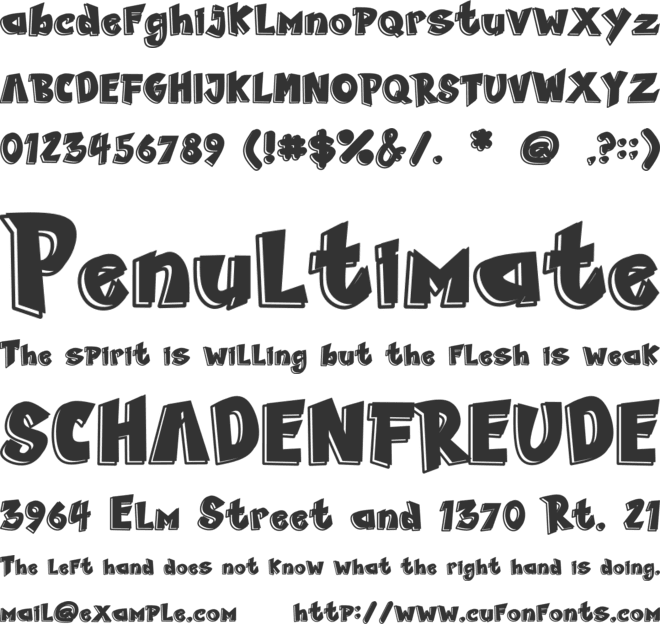 The Warrior font preview