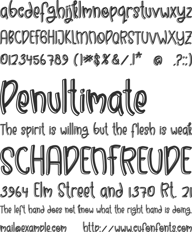Valentine Memory font preview