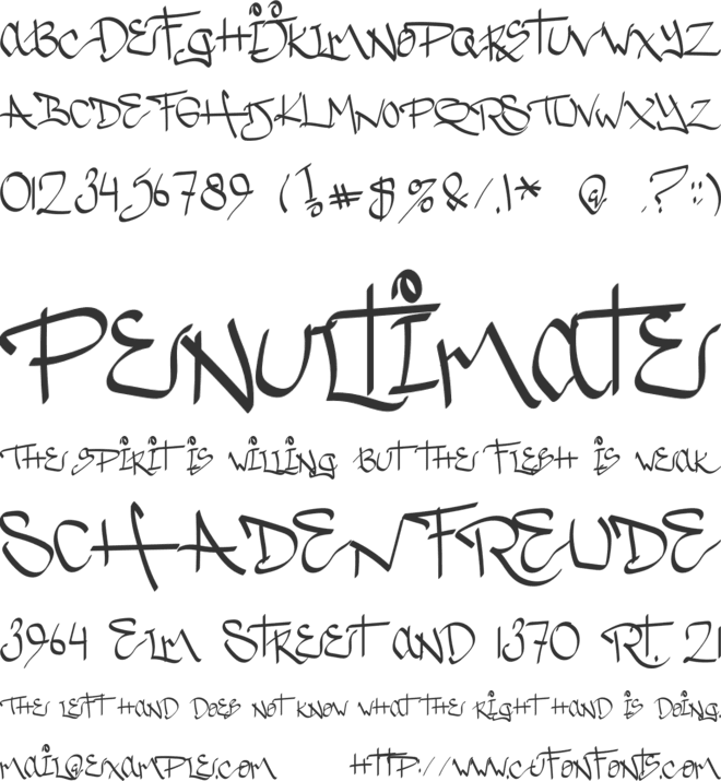 Winter Sweety font preview