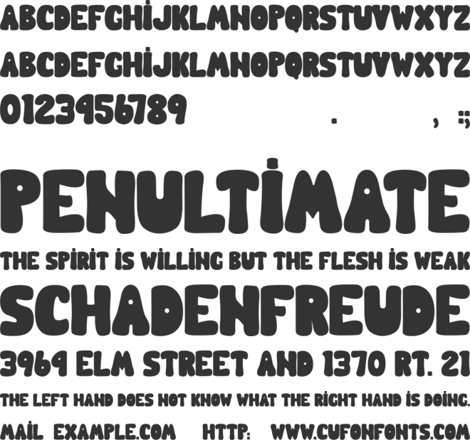 BOLDITA font preview