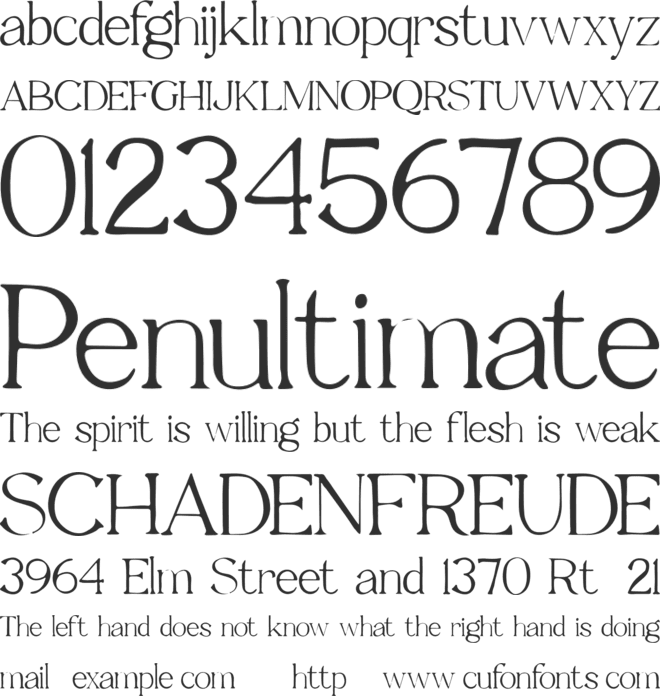 Seraphic font preview