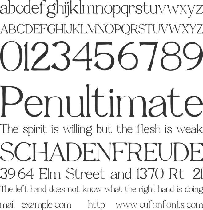 Seraphic font preview