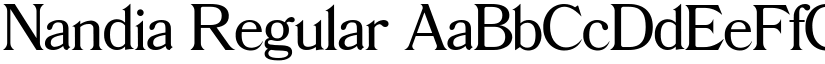 Nandia Regular font