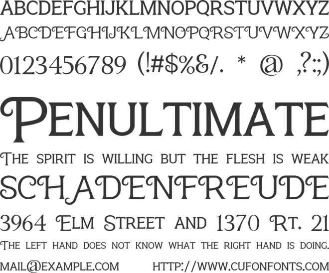 NORTH FOREST font preview