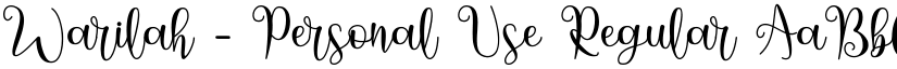 Warilah - Personal Use font download