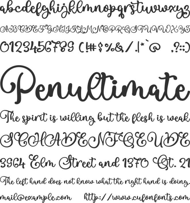 Apple and Sugar PERSONAL USE ON font preview