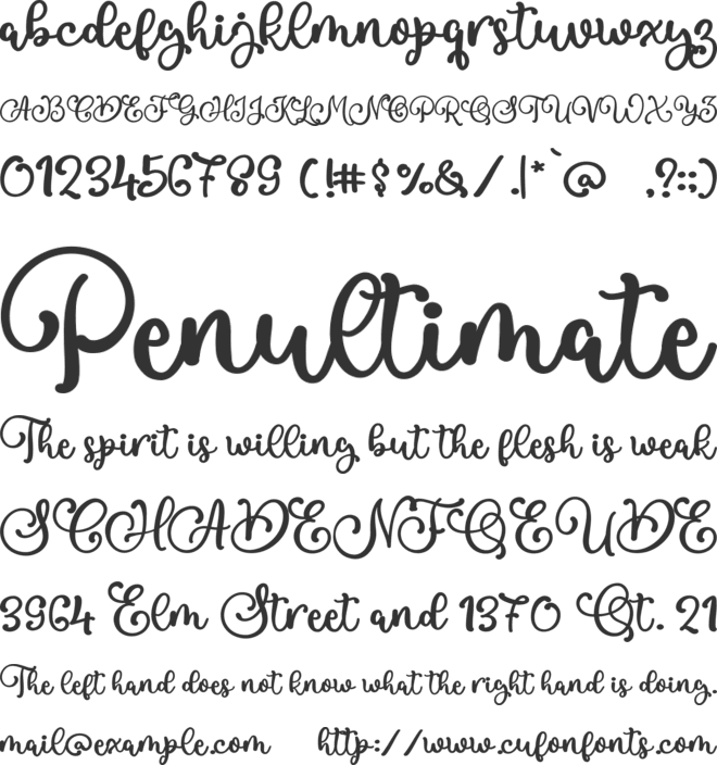 Apple and Sugar PERSONAL USE ON font preview
