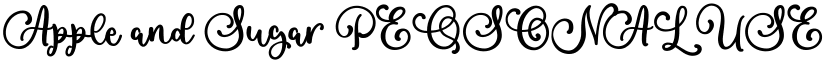 Apple and Sugar PERSONAL USE ON Regular font