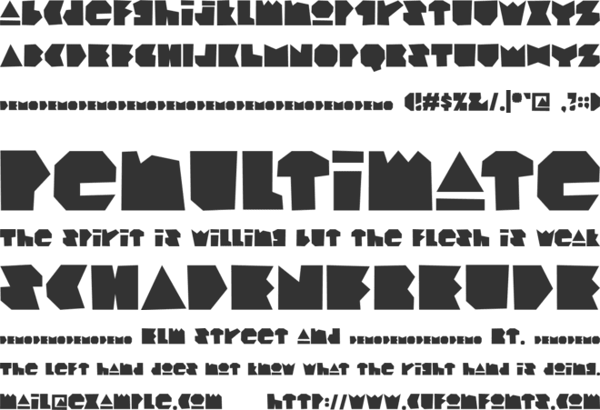 BadBoyInc demo font preview