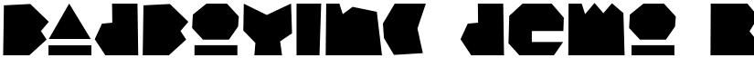 BadBoyInc demo Regular font