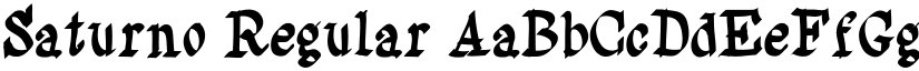 Saturno Regular font