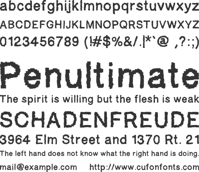 AblockyFont font preview