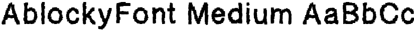 AblockyFont Medium font