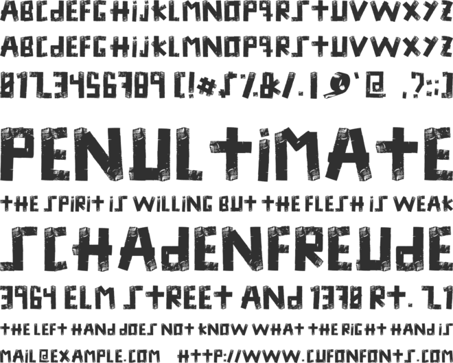 Duck Tape font preview