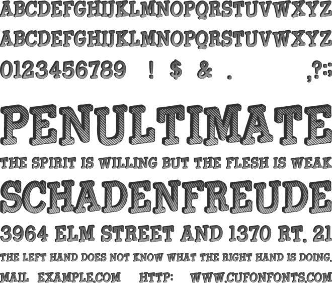Gouldage font preview