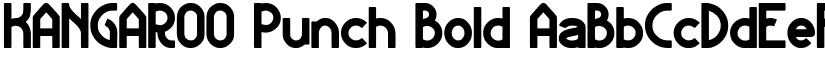 KANGAROO Punch Bold font