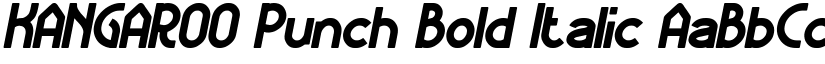 KANGAROO Punch Bold Italic font