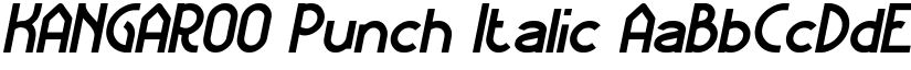 KANGAROO Punch Italic font
