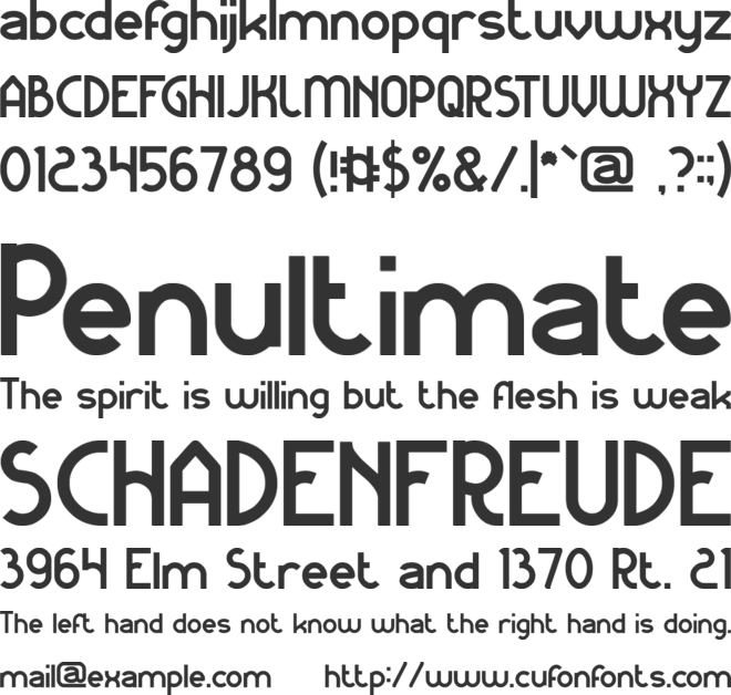 KANGAROO Punch font preview