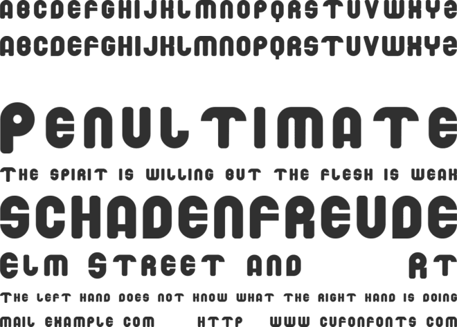 Drowning Monkey font preview