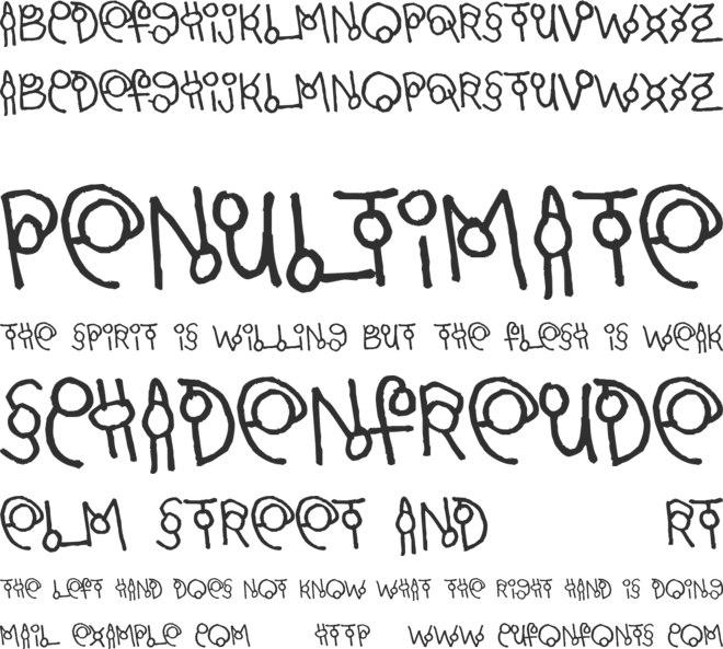 Martini Olive font preview