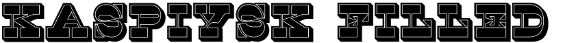 Kaspiysk Filled Regular font