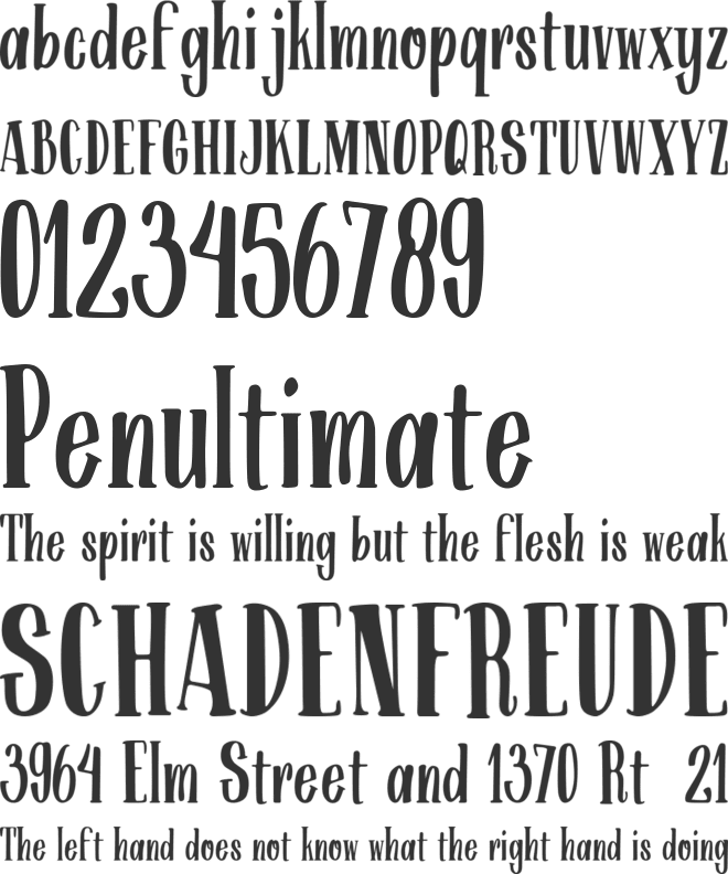 ARK Misha Demo font preview